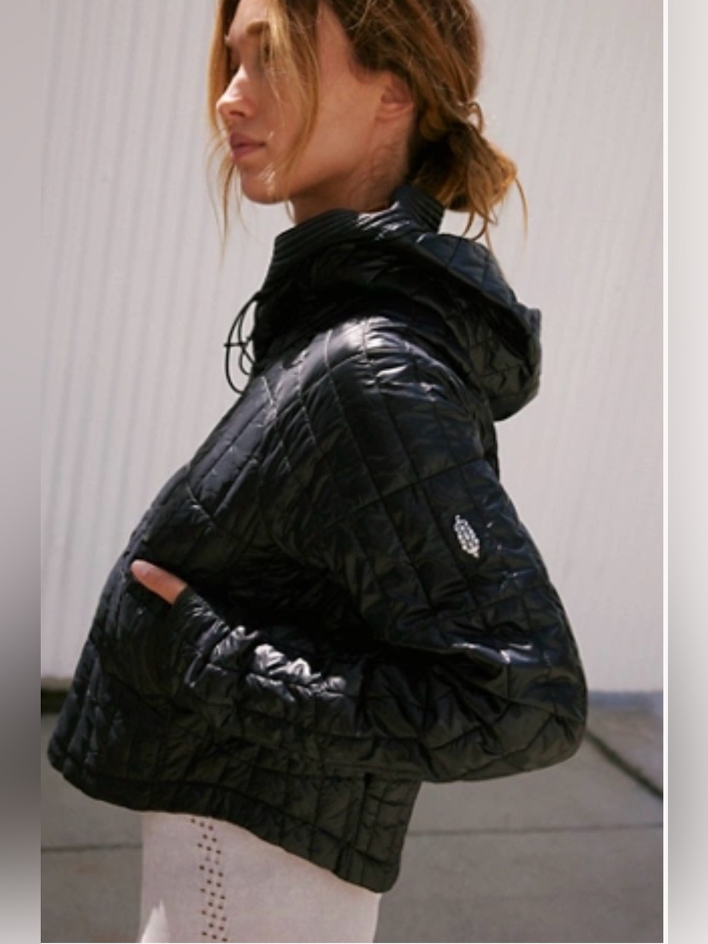 Free People Movement Light As A Feather Packable Puffer | Black | NWT